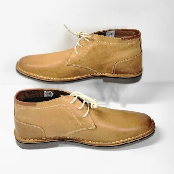 STEVE MADDEN Hestonn Men\'s Tan Leather Chukka Boots Lace Up Shoes Size 11.5 NWOB main image 4